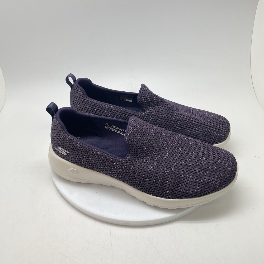Skechers Go Walk Flex Joy Womens 9 Purple Walking Slip On Shoes Sneakers 124090W